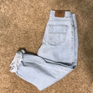 Vintage high waisted Route 66 light wash jeans